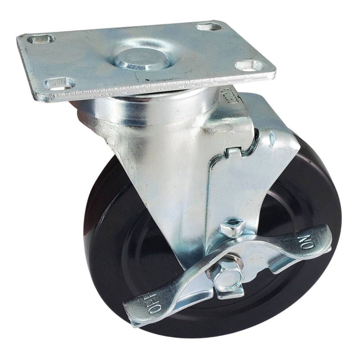 5" x 1-1/4" Light Medium Duty Swivel Caster with Hard Rubber Wheel - 75HR50GB4206TY