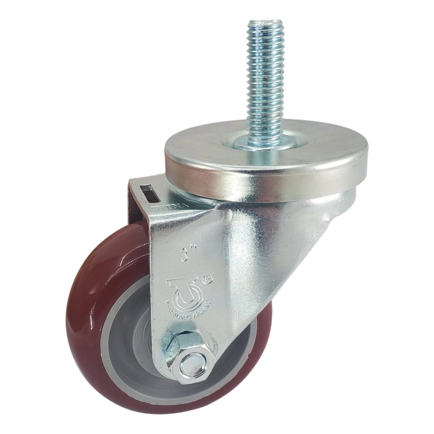 3" x 1-1/4" Light Medium Duty Swivel Caster with Polymadic Wheel - 21PM30GM4368YY