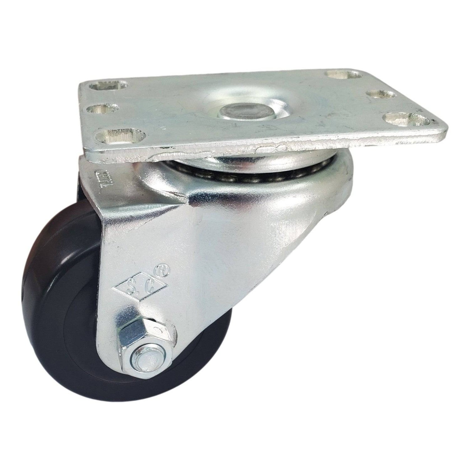 2-1/2" x 1-1/4" Light Medium Duty Swivel Caster with Soft Rubber Wheel - 13SR25GB8206YY