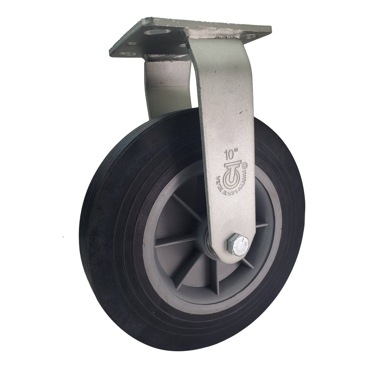 10" x 2-3/4" Medium Duty Pneumatic Rigid Caster with Semi-Pneumatic with Plastic Hub Wheel - 68SN10UC5317YY