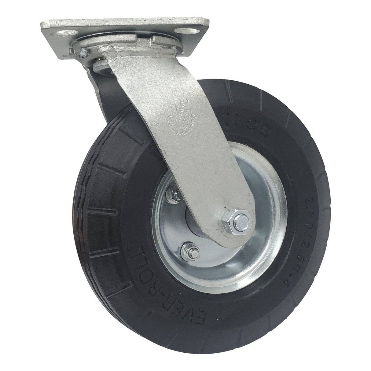 8" x 2-3/4" Medium Duty Pneumatic Swivel Caster with Ever-Roll Wheel - 67ER80BCP317YY