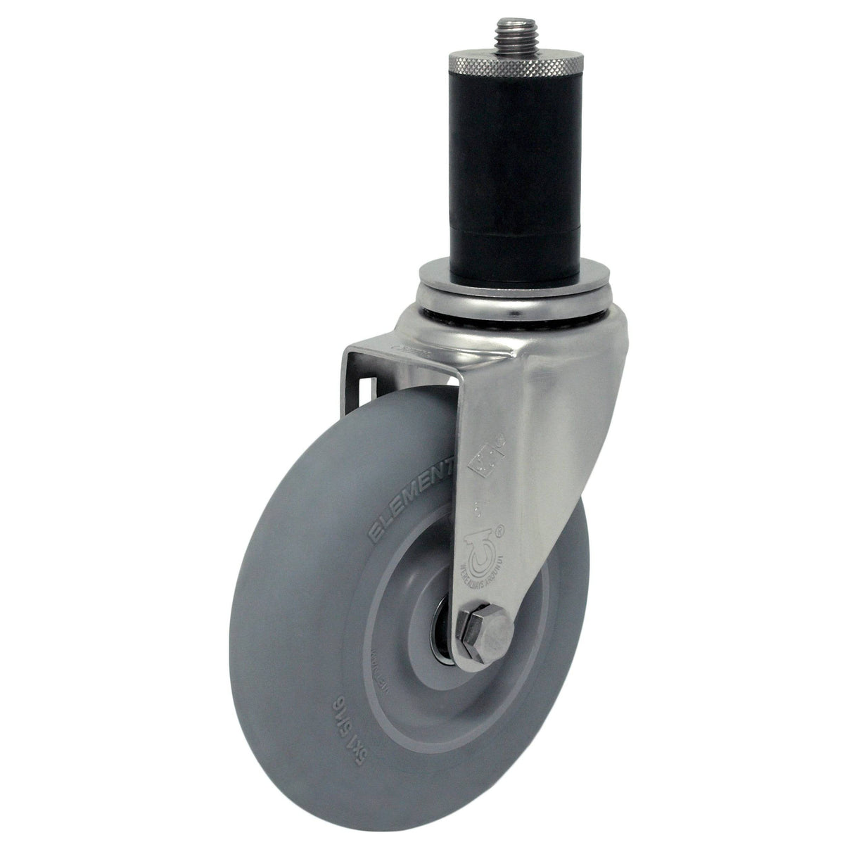 3" x 1-1/4" Light Medium Duty Swivel Caster with Element Wheel - 21EL50GI4377YY