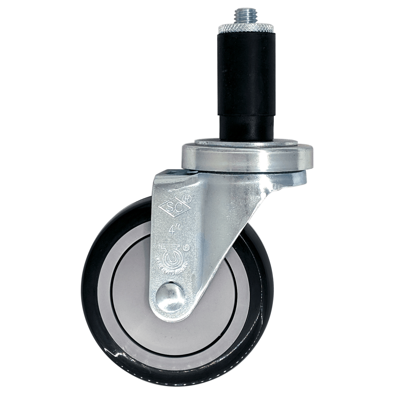 4" x 1-1/4" Light Medium Duty Swivel Caster with Poly-Pro Wheel - 21PP40GA4477YY