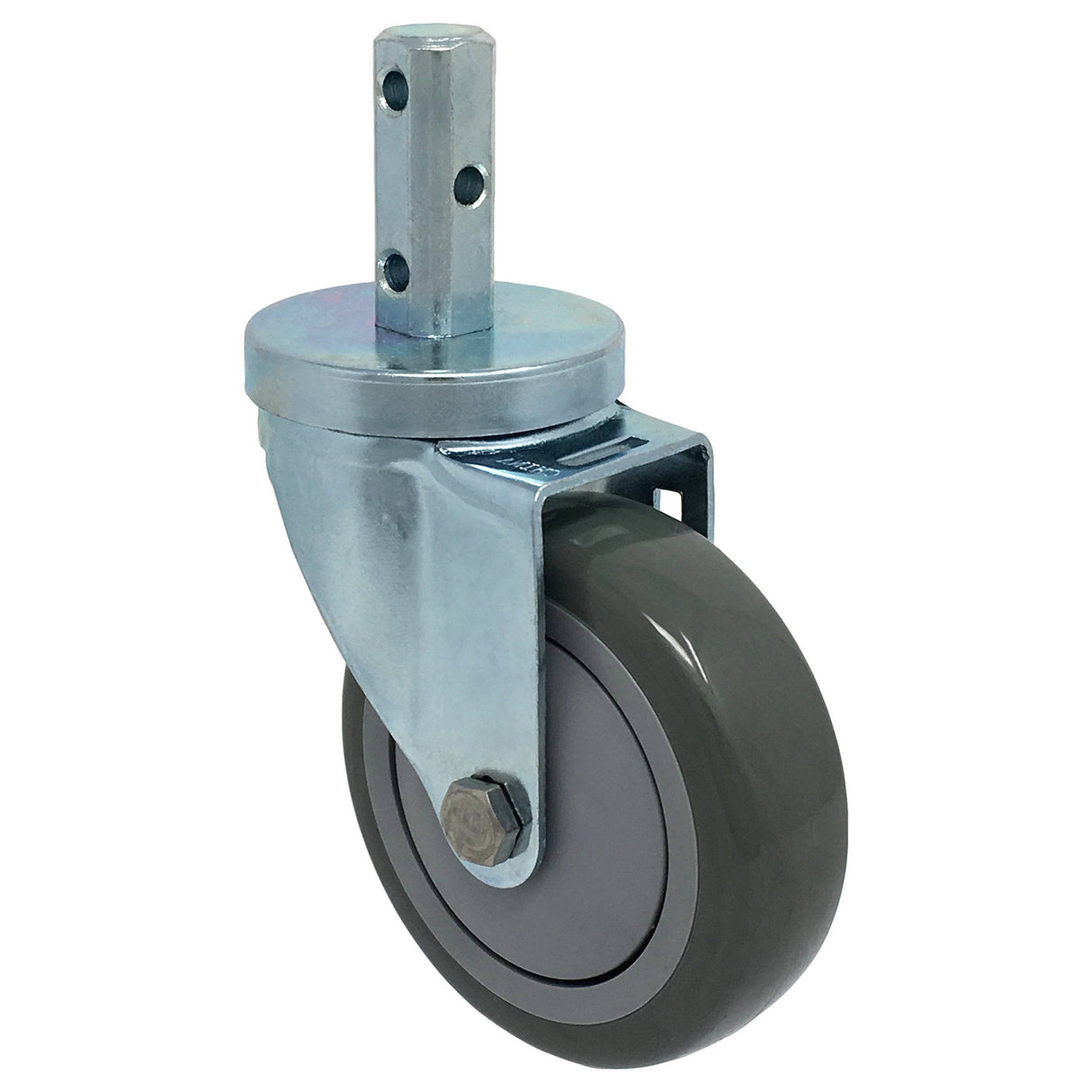 4" x 1-1/4" Light Medium Duty Swivel Caster with Poly-Pro Wheel - 75PP40GI4456YY