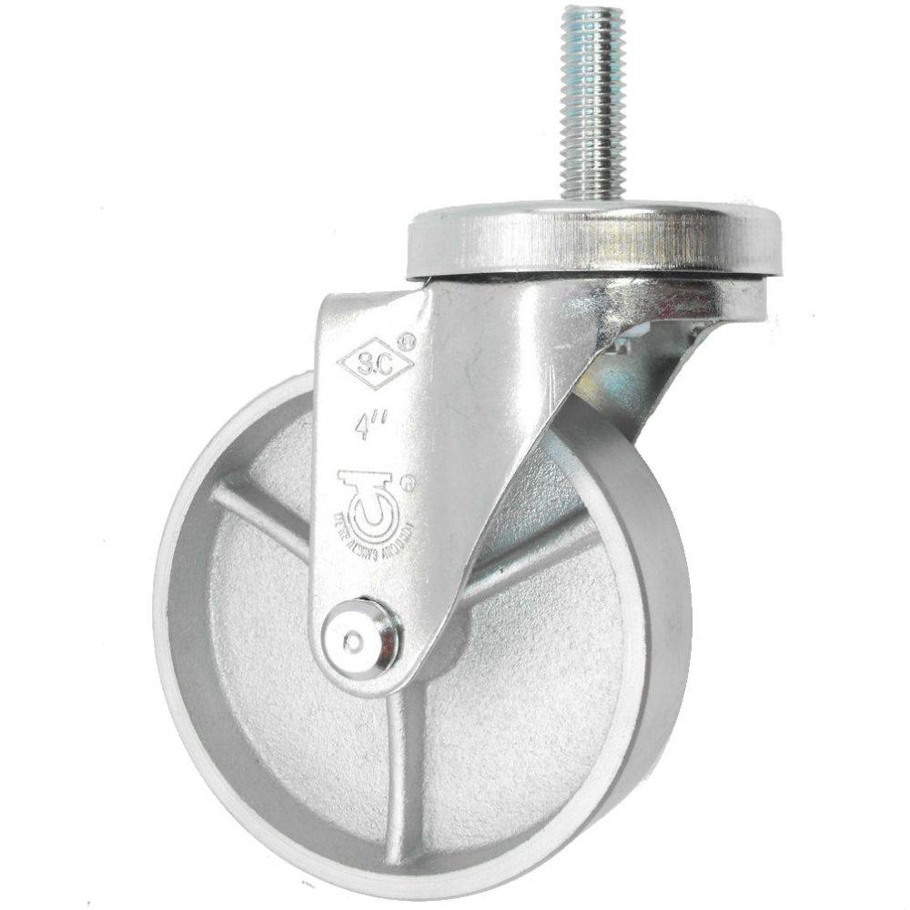 4" x 1-1/4" Light Medium Duty Swivel Caster with Semi-Steel Wheel - 21SS40GS8268YY