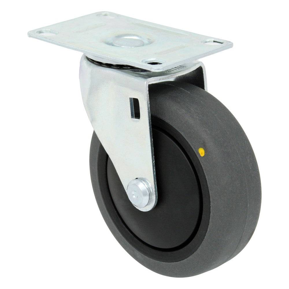 4" x 1-1/4" Light Medium Duty Economy Swivel Caster with Conductive Thermo Rubber Wheel - 23CN40GH4406YY