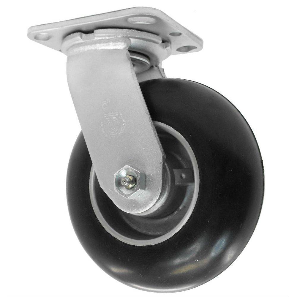 6" x 2" Medium Duty Series Swivel Caster with Dura-Cushion Wheel - 27BC60JZ6317PY