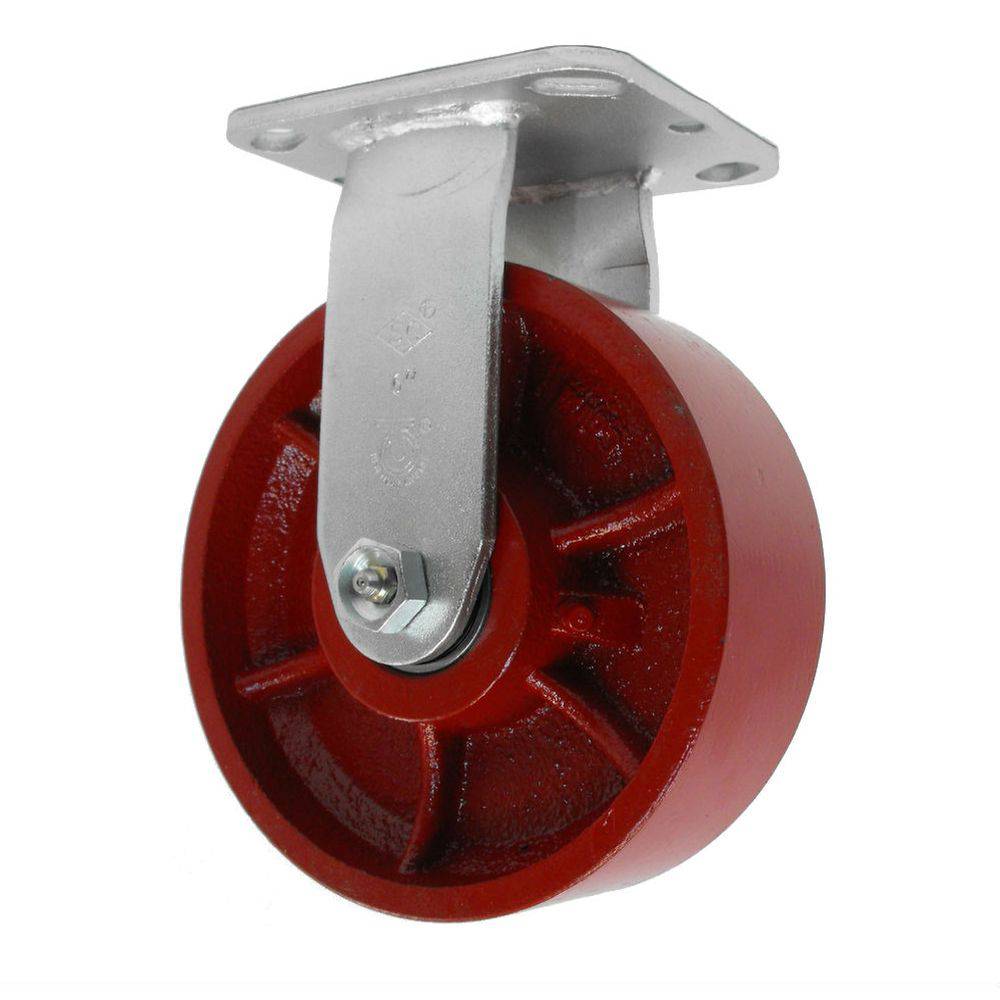 6" x 2" Medium Duty Series Rigid Caster with Ductile Steel Wheel - 28DS60JR0417YY
