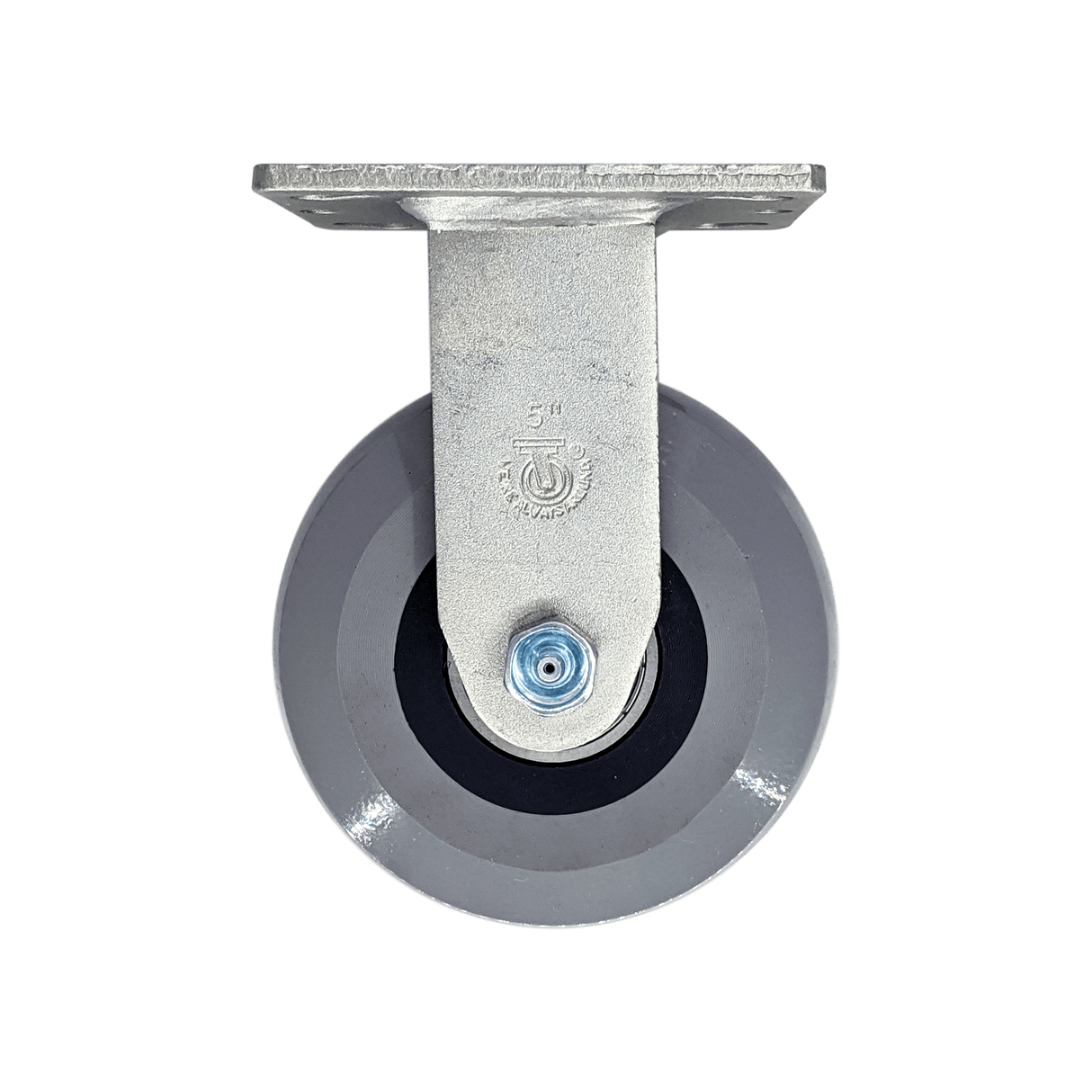 5" x 2" Medium Duty Series Rigid Caster with Ergolastomer Wheel - 28HU50JI6417YY