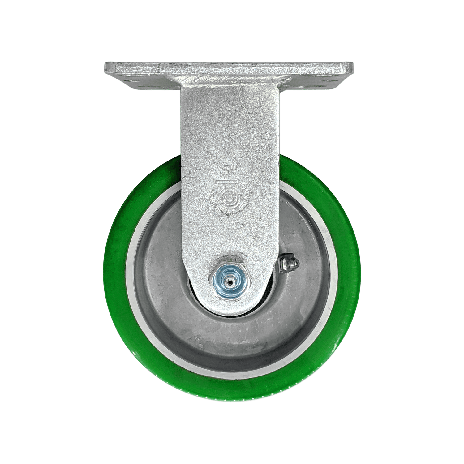 5" x 2" Medium Duty Series Rigid Caster with Polyon Aluminum Wheel - 28PA50JN0417YY