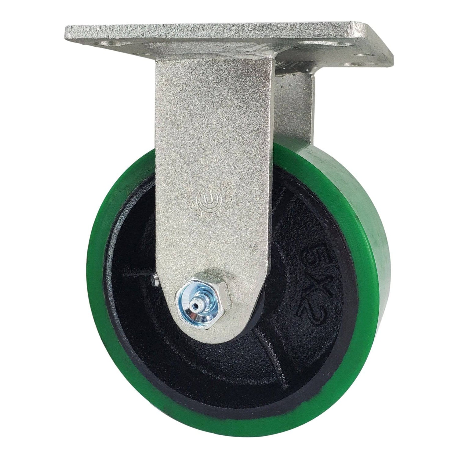 5" x 2" Medium Duty Series Rigid Caster with Polyon Wheel - 28PU50JG0417YY