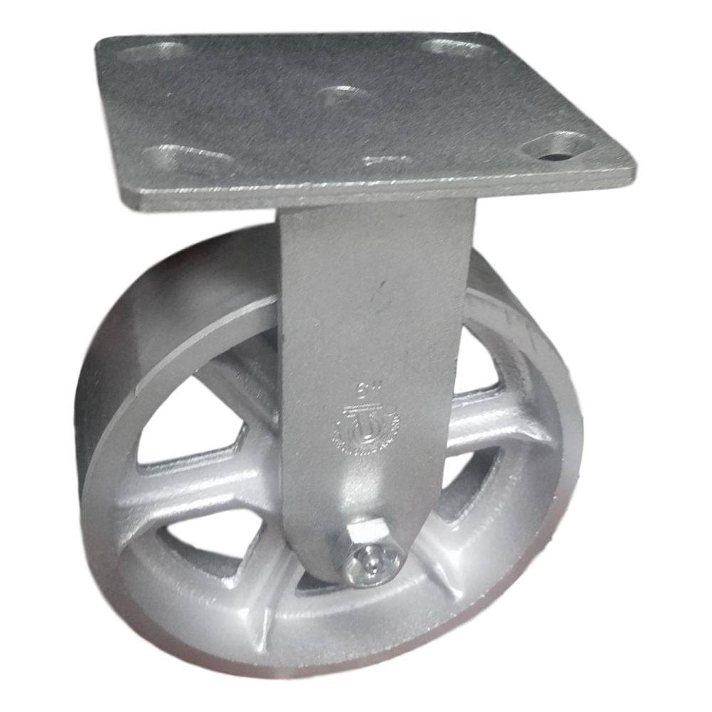 6" x 2" Medium Duty Series Rigid Caster with Heavy-Duty Semi-Steel Wheel - 28HS60JS0417YY