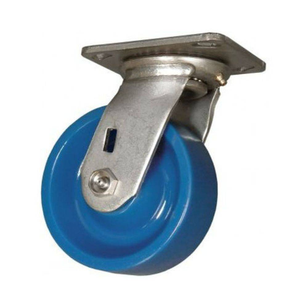 4" x 2" Medium Duty Stainless Steel Swivel Caster with Duralastomer Wheel - 31SU40JL0517YY