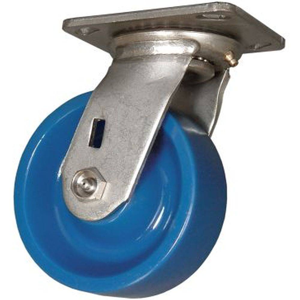 8" x 2" Medium Duty Stainless Steel Swivel Caster with Duralastomer Wheel - 31SU80JL0517YY