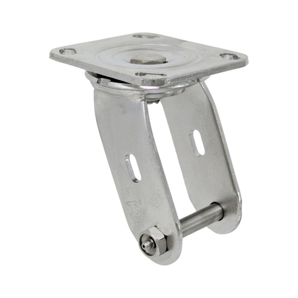 6" Medium Duty Stainless Steel Swivel Caster Yoke Only - 4"x4-1/2" Plate