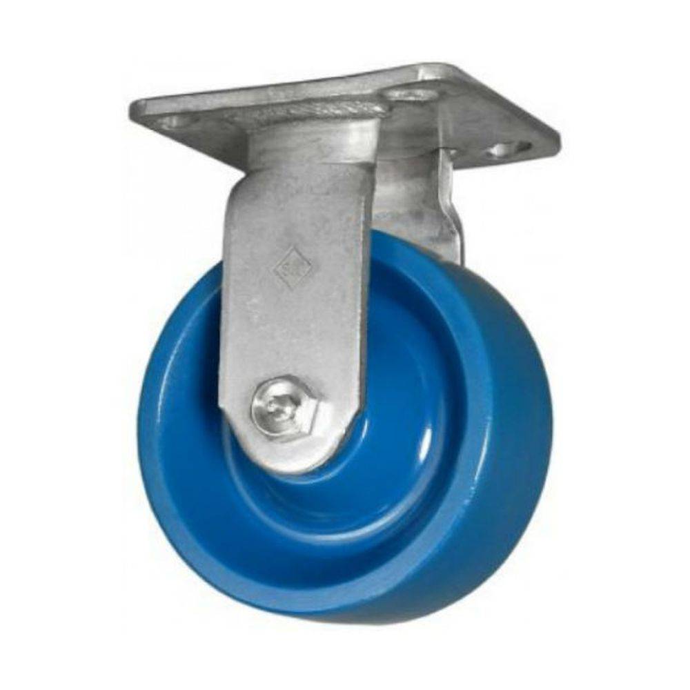 4" x 2" Medium Duty Stainless Steel Rigid Caster with Duralastomer Wheel - 32SU40JL0517YY