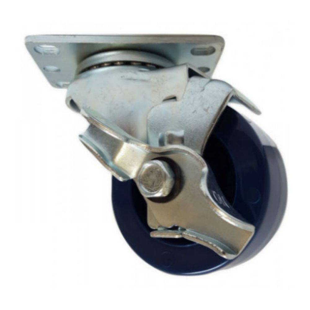 3" x 1-1/4" Light Medium Duty Swivel Caster with Duralastomer Wheel - 75SU30GL9006TY