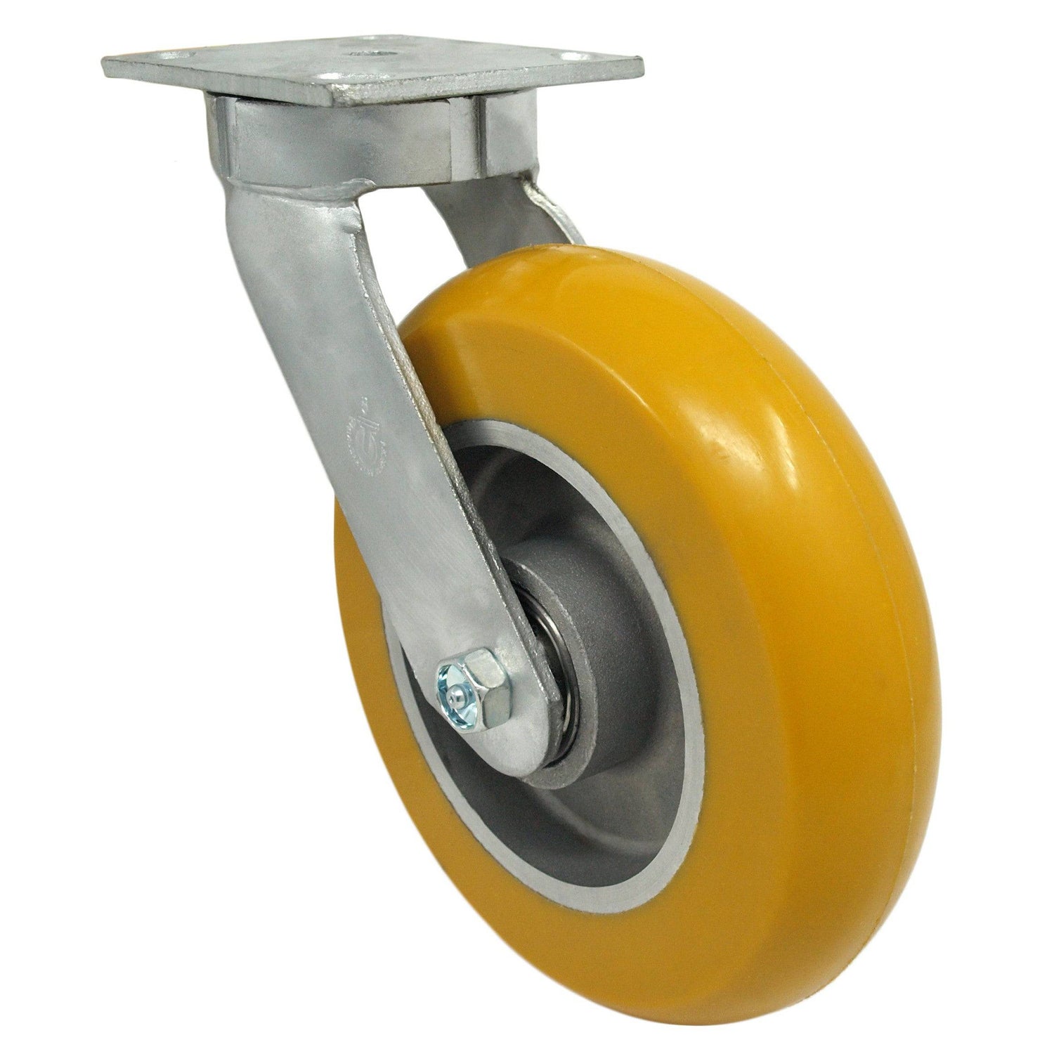 8" x 2" Heavy Duty Kingpinless Swivel Caster with Ultraflex Wheel - 41UX85JO6417YY