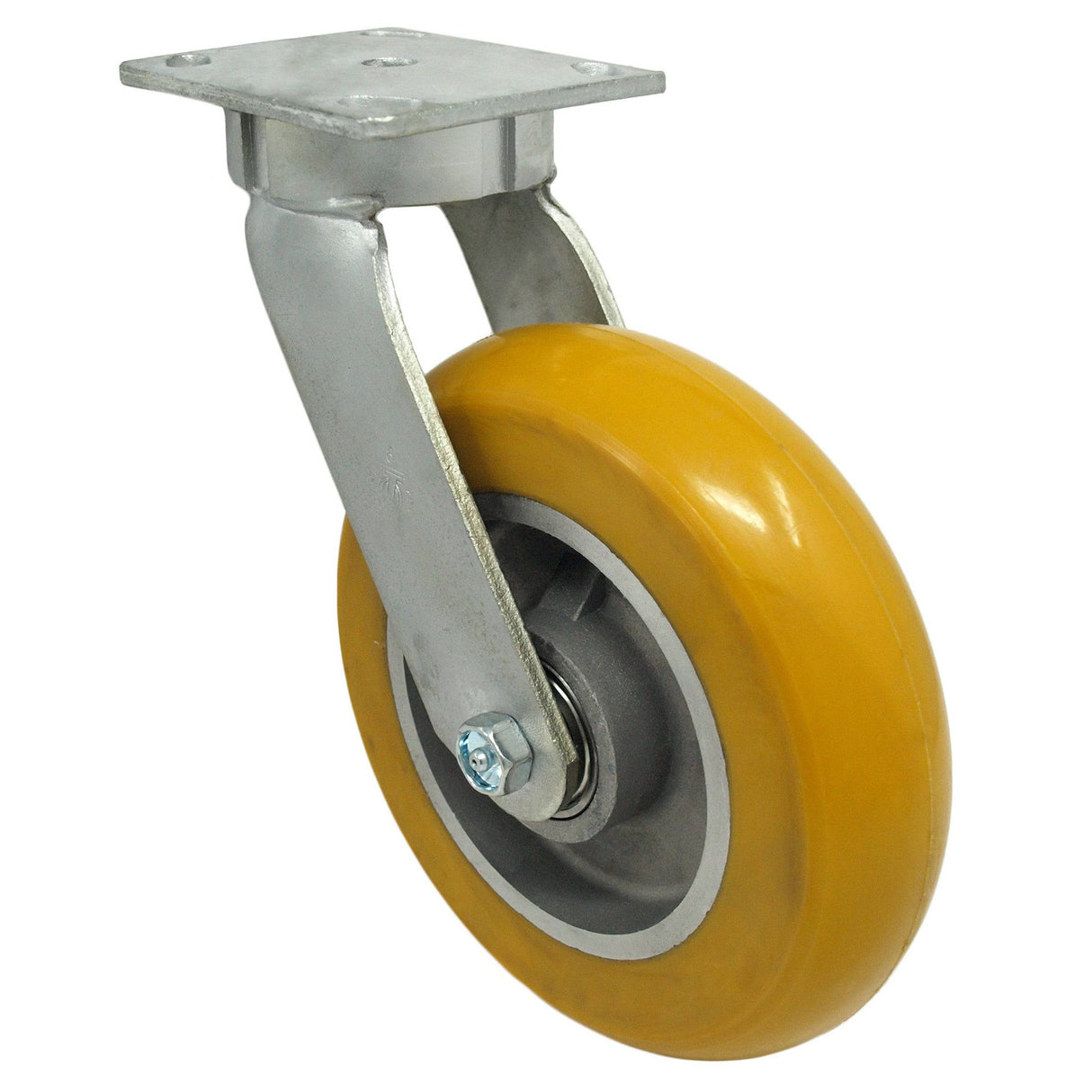 8" x 2" Heavy Duty Kingpinless Swivel Caster with Ultraflex Wheel - 41UX89JO6417YY