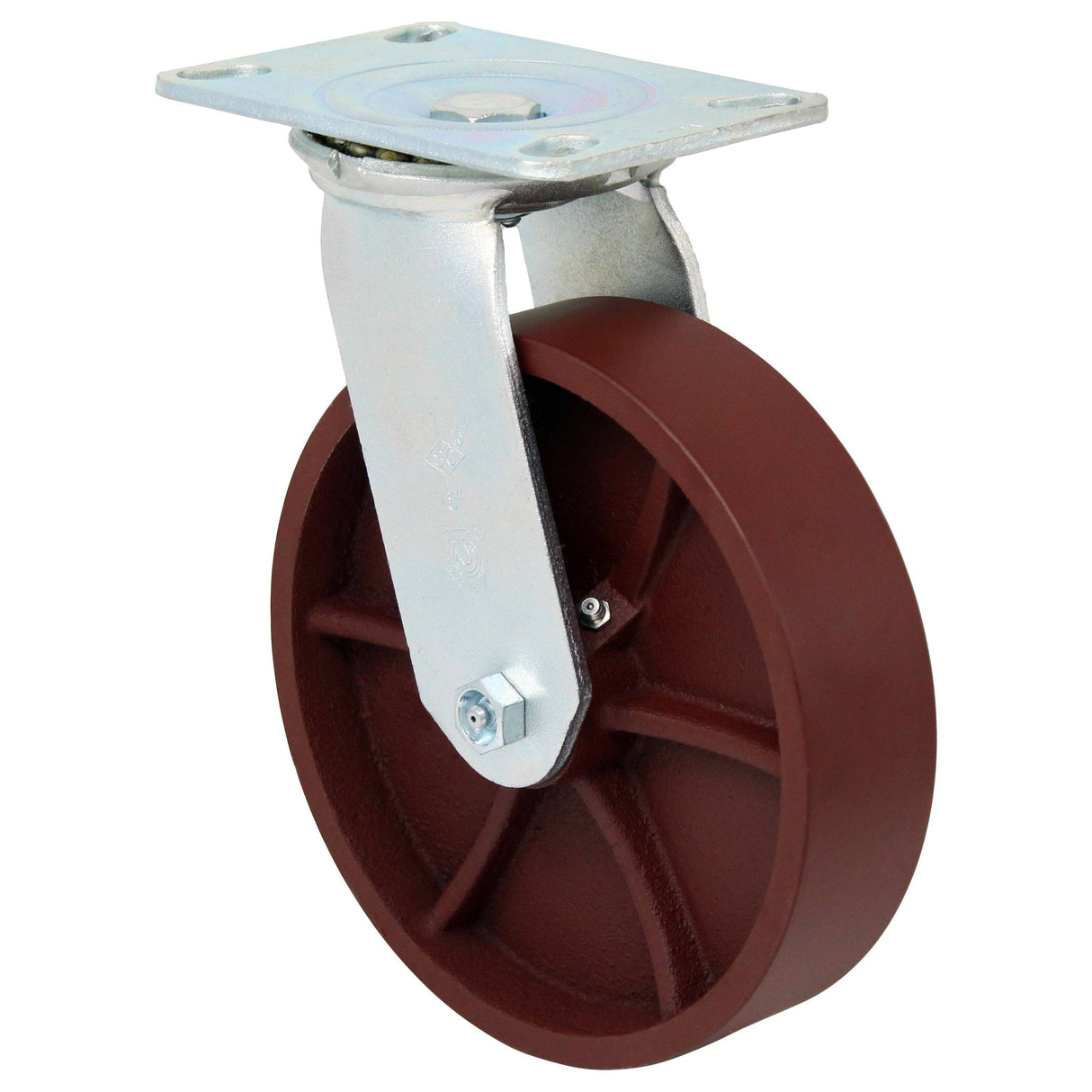 8" x 2" Medium Heavy Duty Series Swivel Caster with Ductile Steel Wheel - 43DS80JR0419YY
