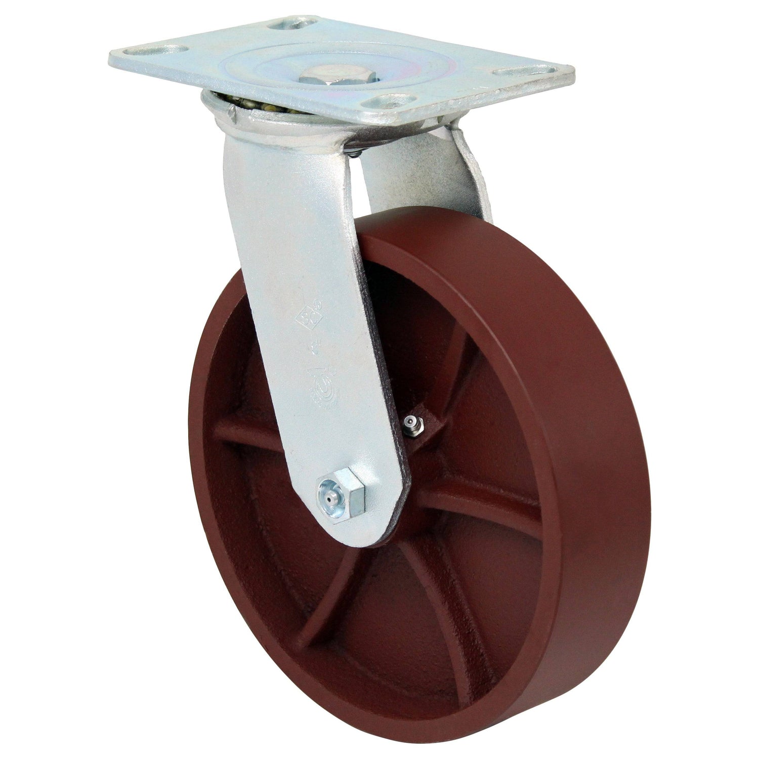 8" x 2" Medium Heavy Duty Series Swivel Caster with Ductile Steel Wheel - 43DS80JR0419YY