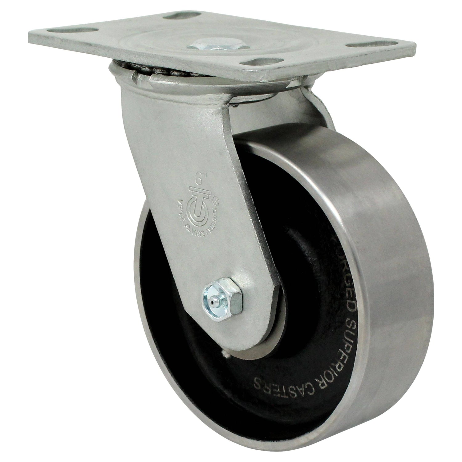 6" x 2" Medium Heavy Duty Series Swivel Caster with Drop-Forged Steel Wheel - 43FS60JS6319YY
