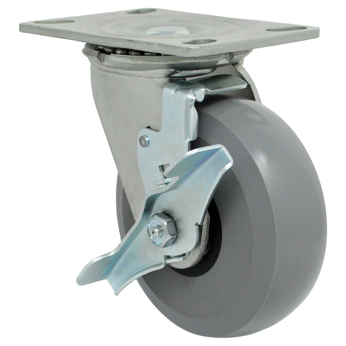6" x 2" Medium Heavy Duty Series Swivel Caster with Ergolastomer Wheel - 43HU60JI6419TY