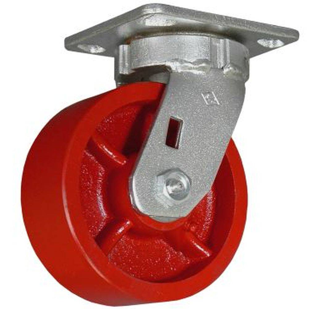 5" x 2" Heavy Duty Kingpinless Swivel Caster with Ductile Steel Wheel - 45DS50JR0417PY