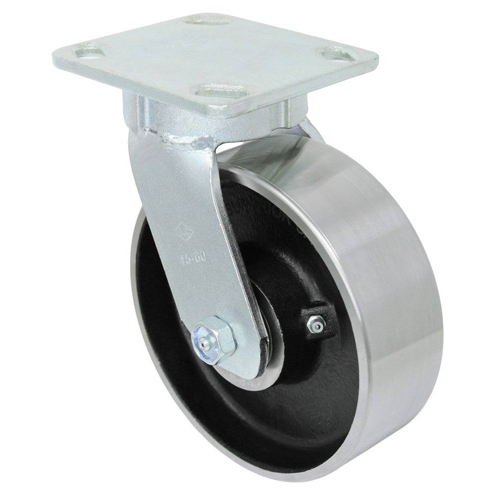 6" x 2" Heavy Duty Kingpinless Swivel Caster with Drop-Forged Steel Wheel - 45FS60JS6317YY