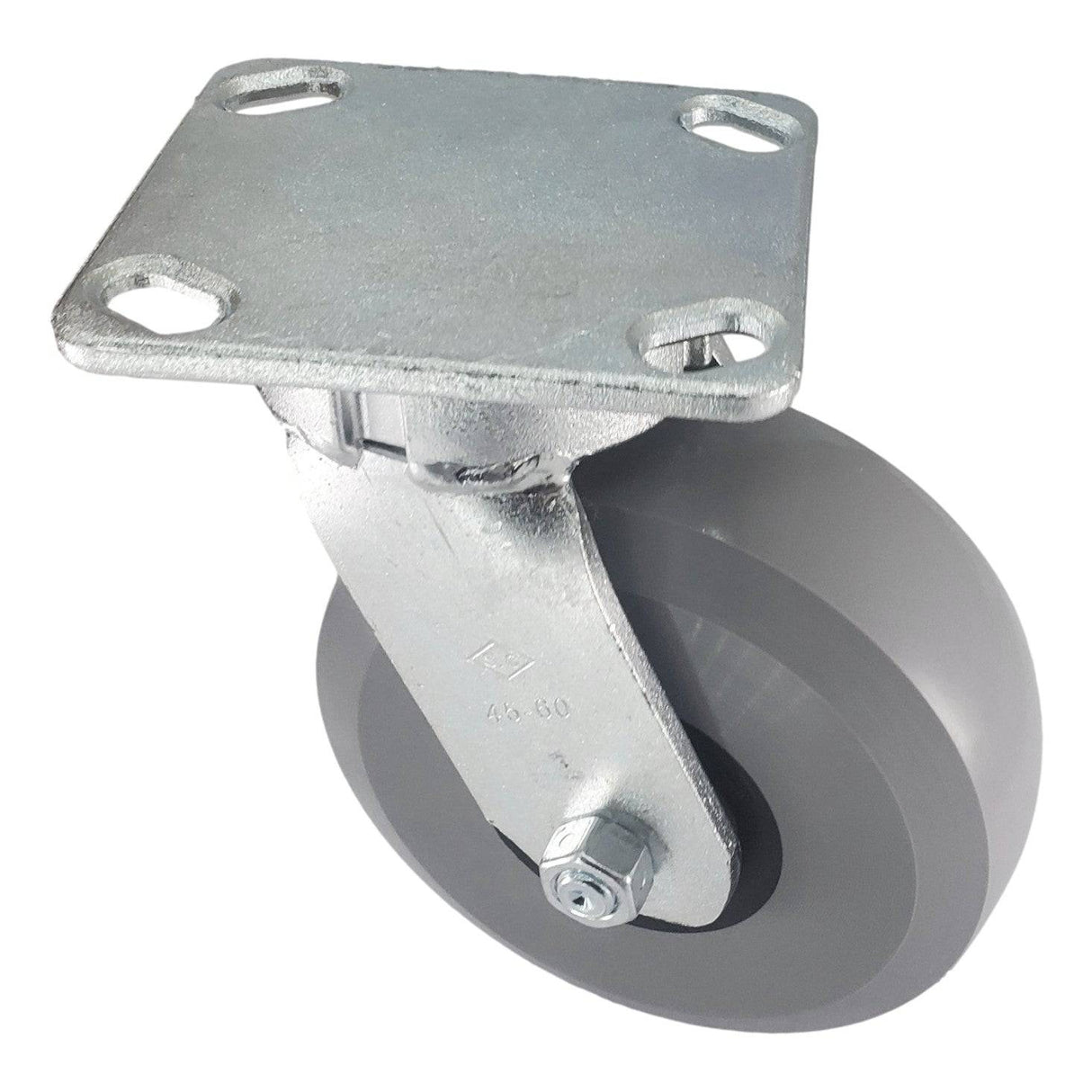 6" x 2" Heavy Duty Kingpinless Swivel Caster with Ergolastomer Wheel - 45HU60JI6417PY