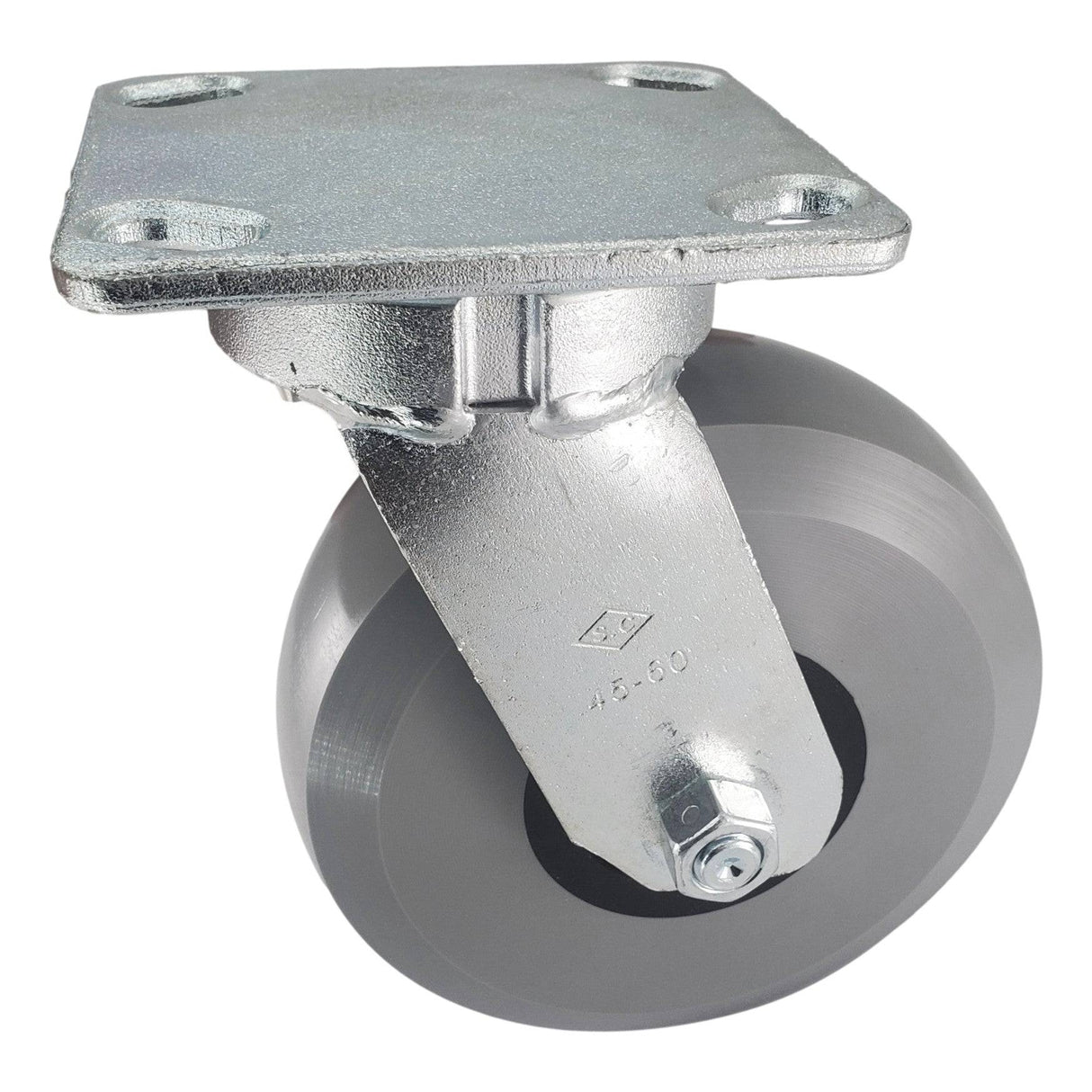 6" x 2" Heavy Duty Kingpinless Swivel Caster with Ergolastomer Wheel - 45HU60JI6417YY