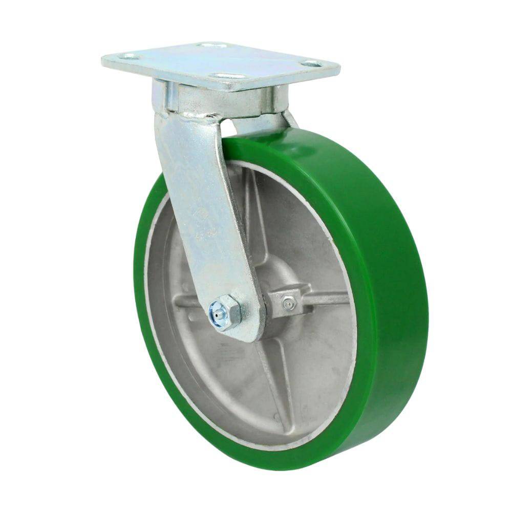 8" x 2" Heavy Duty Kingpinless Swivel Caster with Polyon Aluminum Wheel - 45PA80JN6017PY