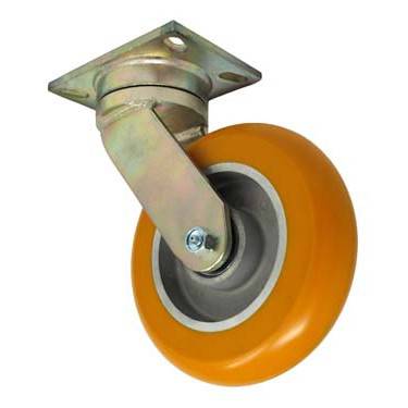 8" x 2" Lead High Performance Maintenance-Free Swivel Caster with Ultraflex Wheel - 4KUX80JO6419YY