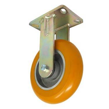 8" x 2" 4R Series High Performance Rigid Caster with Ultraflex Wheel - 4RUX80JO6419YY