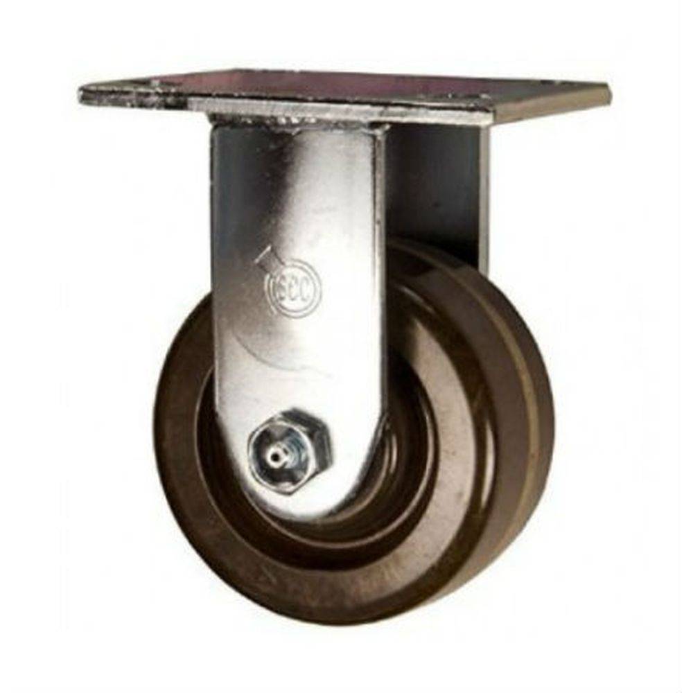 4" x 2" Medium Duty Series Rigid Caster with High Temp. Phenolic Wheel - 28HT40JQ0417YY