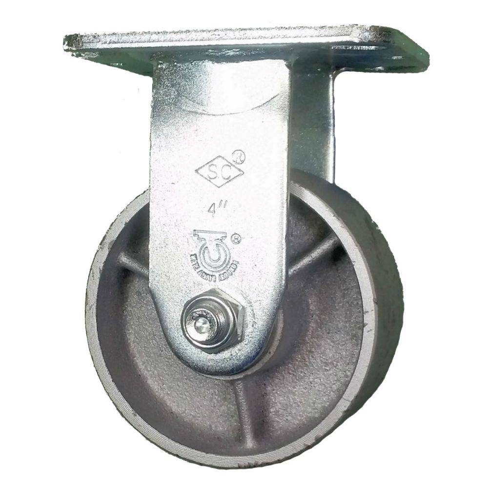 4" x 2" Medium Duty Series Rigid Caster with Semi-Steel Wheel - 28SS40JS0417YY