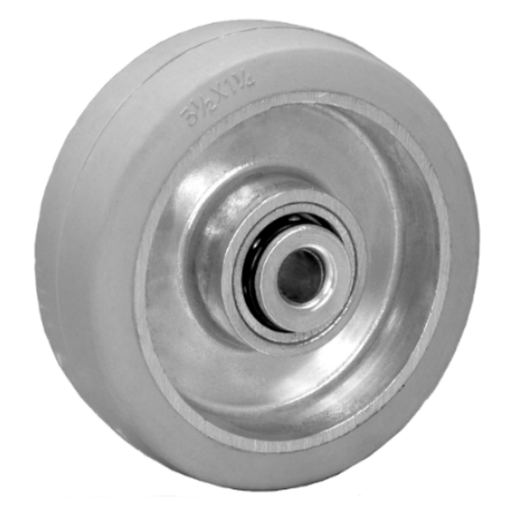 4" x 1-1/4" Rubber on Aluminum Wheel - RA40GI43