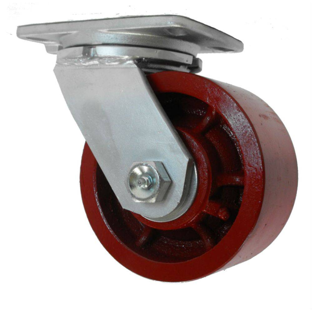 6" x 3" Heavy Duty Series Swivel Caster with Ductile Steel Wheel - 53DS60LR2419PY