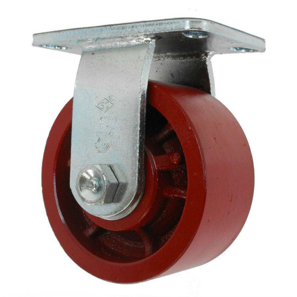 6" x 3" Heavy Duty Series Rigid Caster with Ductile Steel Wheel - 54DS60LR2419YY