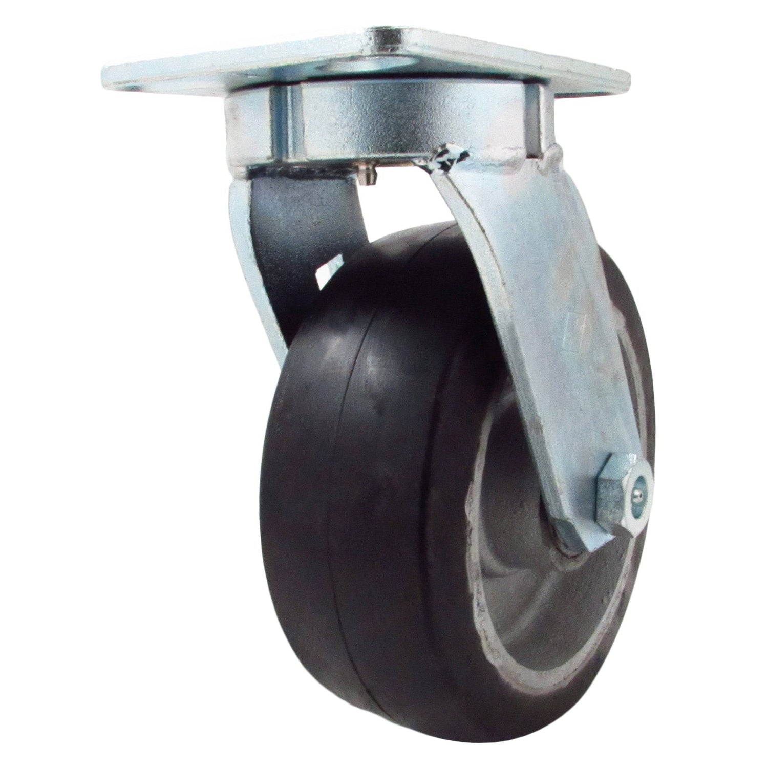 8" x 3" Kingpinless Heavy Duty Swivel Caster with Supreme Rubber Wheel - 57RH80LS6519PY