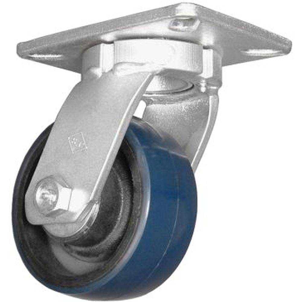 6" x 2-1/2" Kingpinless Heavy Duty Swivel Caster with Energy Saver Polyon on Cast Iron Wheel - 57SW60QU2419YY