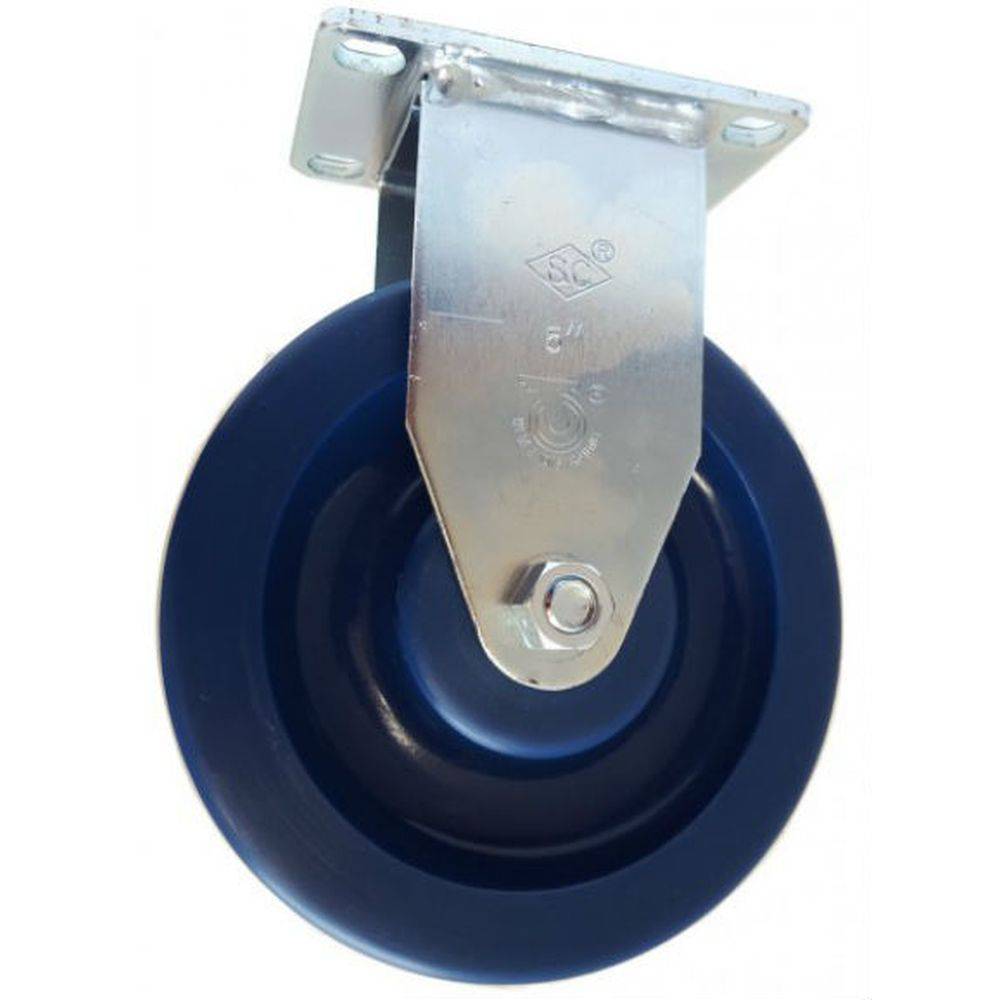 5" x 1-1/4" Light Medium Duty Rigid Caster with Duralastomer Wheel - 76SU50GL9006YY