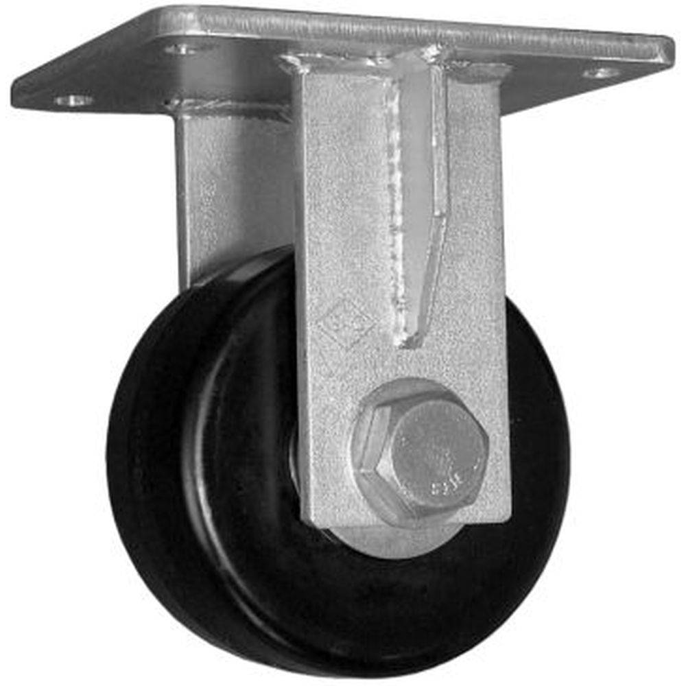 6" x 3" Extreme Duty Series Rigid Caster with Phenolic Wheel - 64PH60LB2630YY