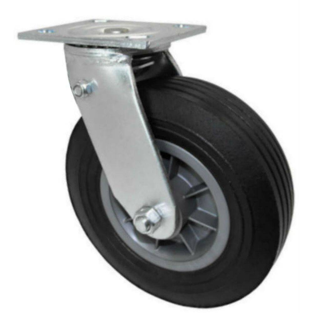 8" x 2-1/2" Medium Duty Pneumatic Swivel Caster with Semi-Pneumatic with Plastic Hub Wheel - 67SN80UC5317YY