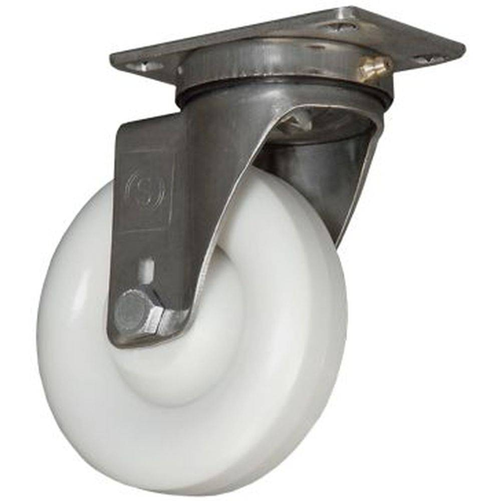 4" x 1-1/4" Light Medium Duty Swivel Caster with Polyolefin Wheel - 75PO40GJ9006YY