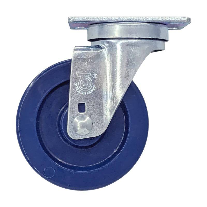 4" x 1-1/4" Light Medium Duty Swivel Caster with Duralastomer Wheel - 75SU40GL9006YY