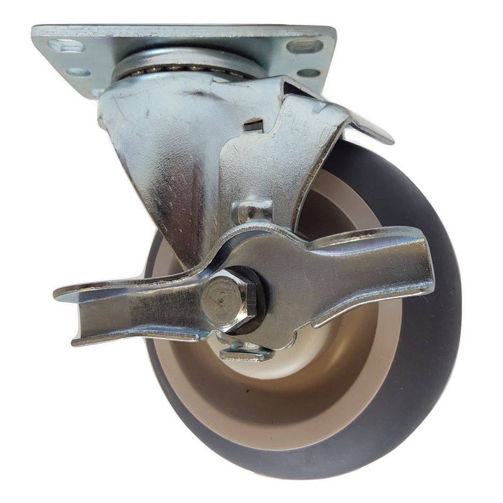 4" x 1-1/4" Light Medium Duty Swivel Caster with Thermo-Pro Wheel - 75TP40GY4706TY