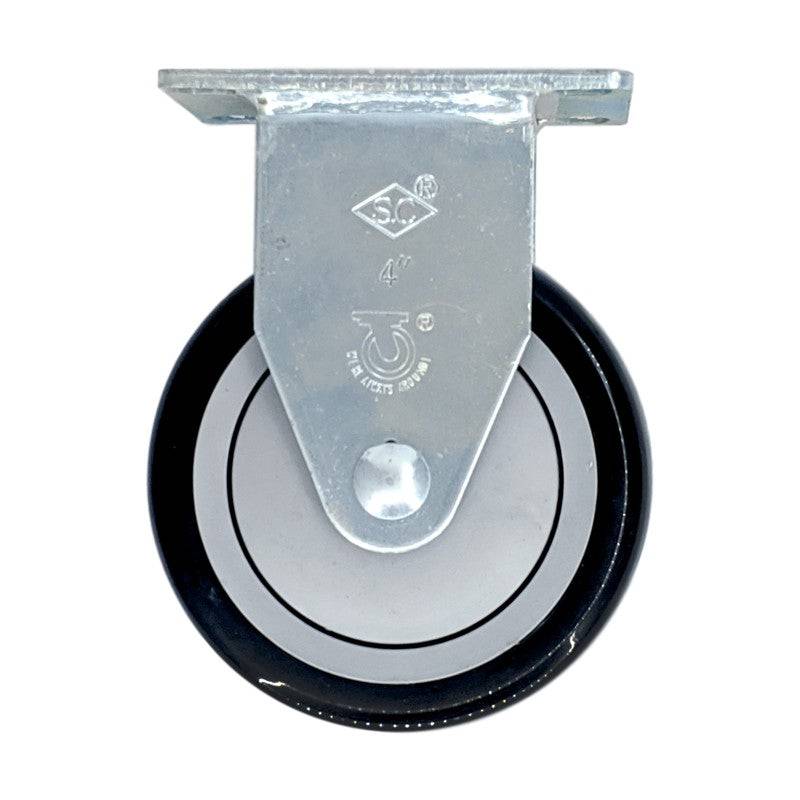 4" x 1-1/4" Light Medium Duty Rigid Caster with Poly-Pro Wheel - 76PP40GA4406YY