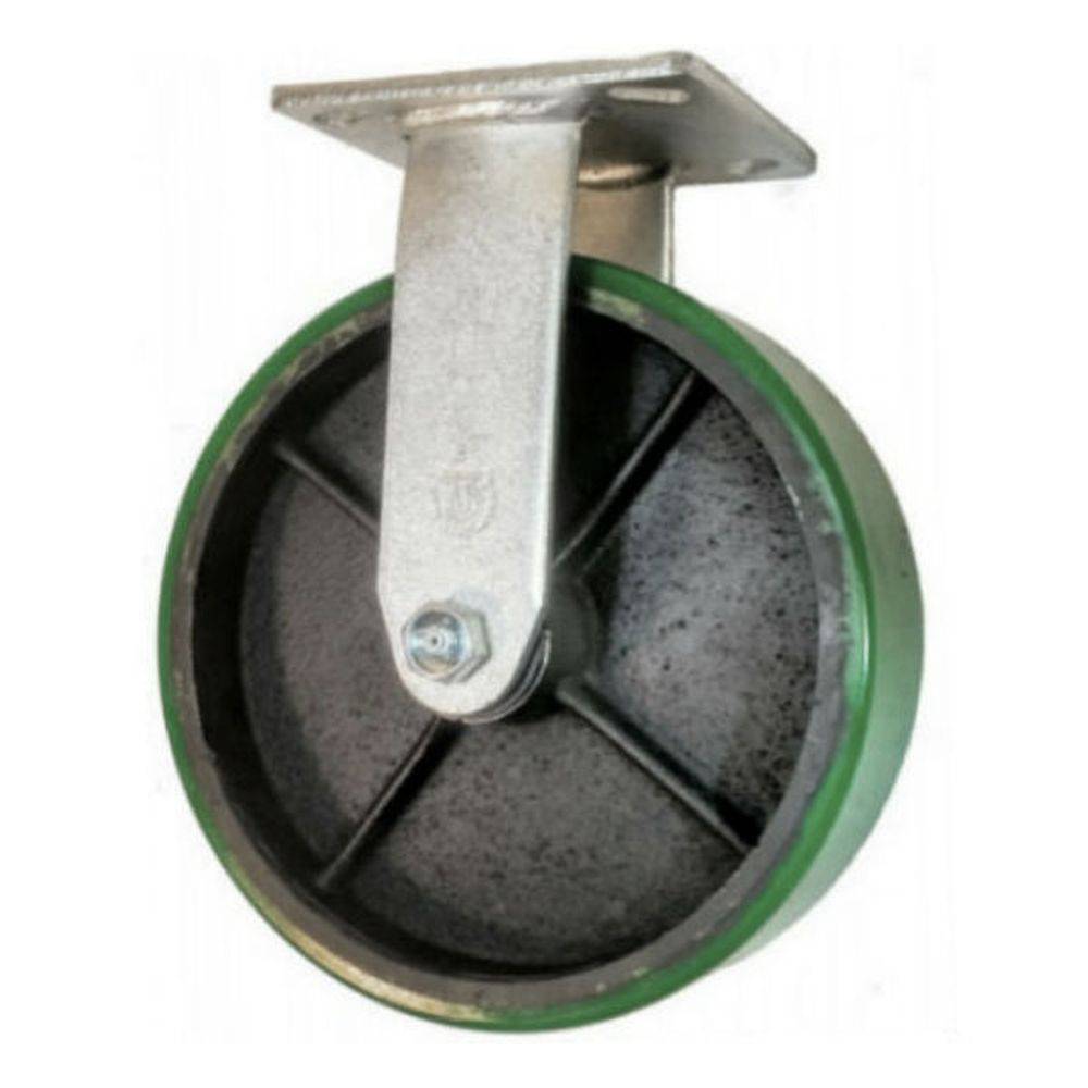 8" x 2" Medium Duty Series Rigid Caster with Polyon Wheel - 28PU80JG0417YY