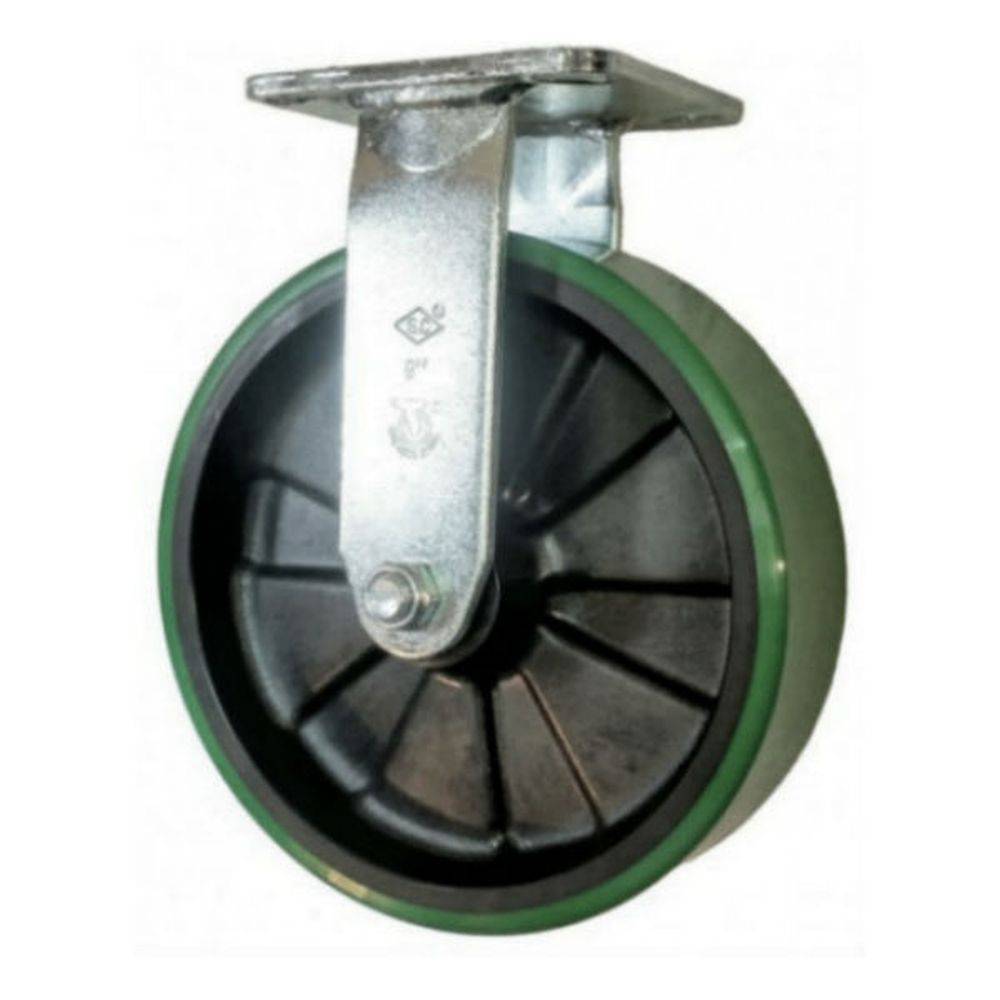 8" x 2" Medium Duty Series Rigid Caster with Polyon Maxrok Wheel - 28MU80JG6017YY
